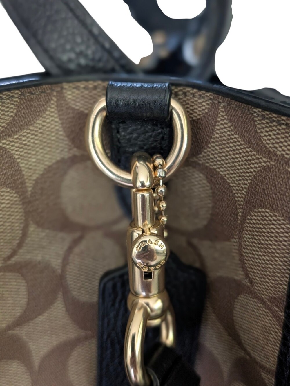 Coach 1955 Dempsey Carryall Sholder Bag In Signature Brown & Black - Picture 5 of 6